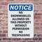 Signmission No Snowmobiles Allowed On This OSHA Notice Sign, Plastic, 10in W x 14in L, 2PK OS-2PACK-NS-P-1014-V-14814 - alternate 4